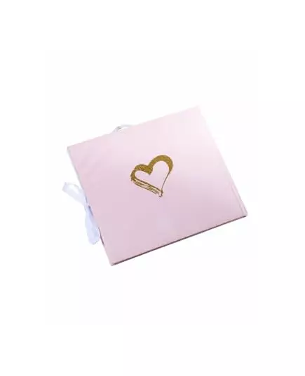 Gästbok Mlle blir fru rosa, vit och guld 22 x 19 cm, image 2