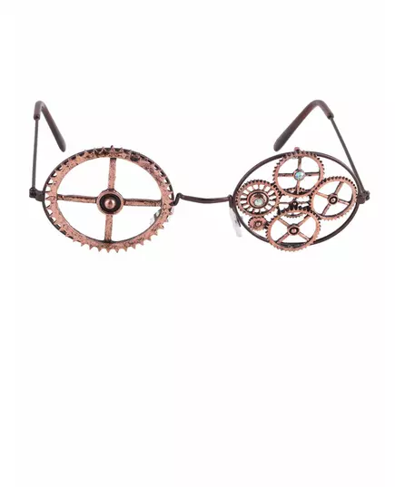 Runda bronsfärgade Steampunk-glasögon, image 2