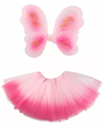 Pastellrosa fjärilsvingar och tutu för flicka, image 2