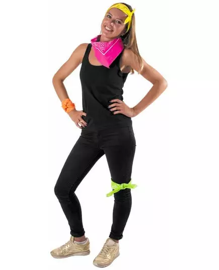 Neonrosa bandana vuxen, image 2