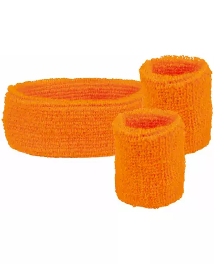 Orange pannband och handledsband 80-tal vuxen, image 2