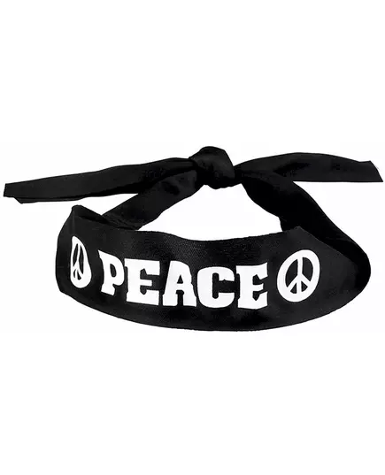 Svart Peace-pannband vuxen, image 2