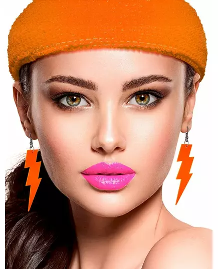 Neonorange blixtörhängen, image 2