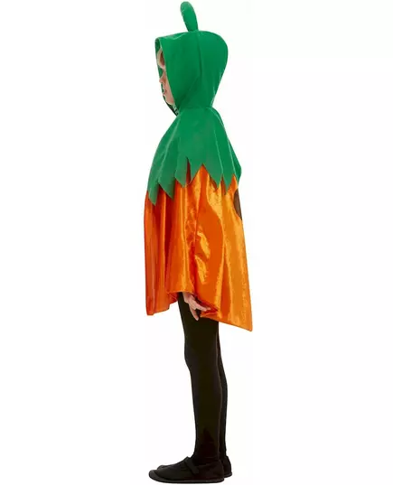 Pumpacape med huva i orange sammet barn, image 2