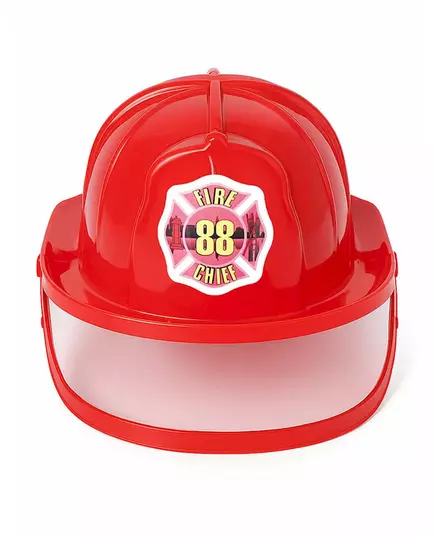 Röd brandhjälm med visir barn, image 2