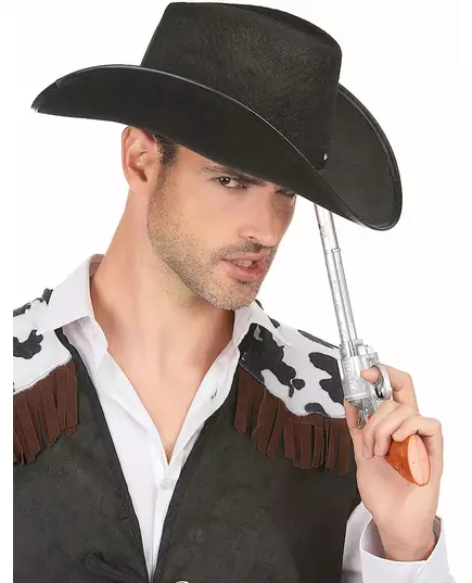 Svart cowboyhatt vuxen, image 2