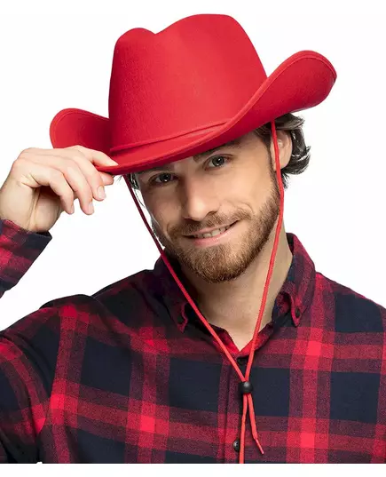 Röd cowboyhatt vuxen, image 2