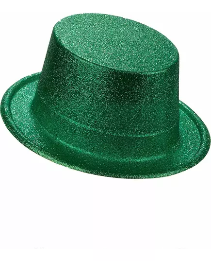 Glittrig grön hög hatt i plast för vuxen, image 2