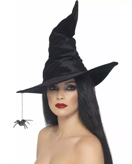 Svart häxhatt med spindel dam Halloween, image 2