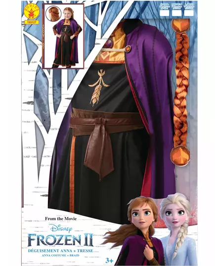 Maskeraddräkt och fläta Anna Frost 2™ flicka, Storlek: 3-4 år (90 till 104 cm), image 2