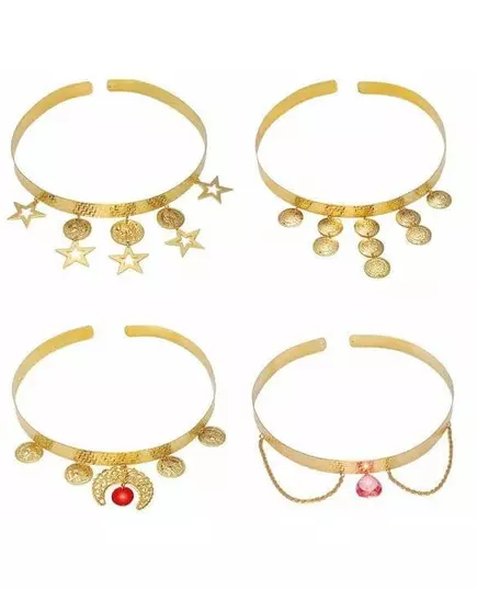 Orientaliskt dansös-huvudsmycke vuxen guld, image 2