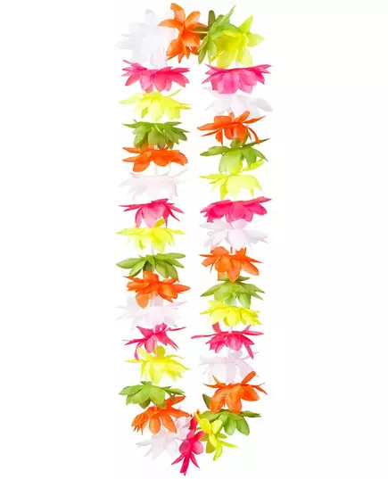 Färgglatt neonfärgat hawaiihalsband vuxen, image 2