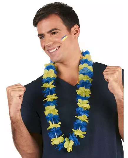 Hawaiianskt halsband Sverige-supporter vuxen, image 2