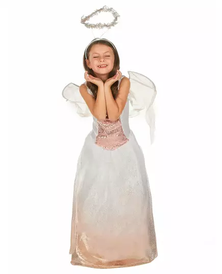 Rosa-guldig änglamaskeraddräkt flicka, Storlek: 10-12 år (130-140 cm), image 2