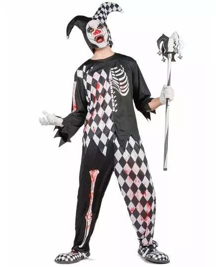 Blodig harlekinmaskeraddräkt herr, Storlek: M, image 2
