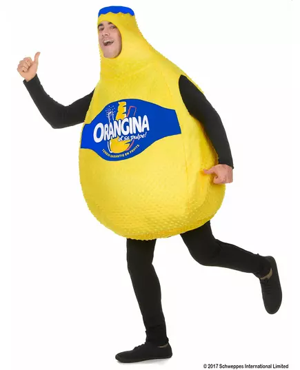Orangina™-flaskmaskeraddräkt vuxen, image 2
