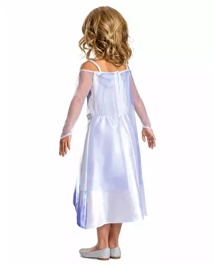 Klassisk vit maskeraddräkt Elsa från Frost 2™ flicka, Storlek: 7-8 år (124 - 136 cm), image 2