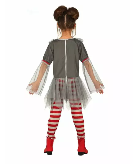 Psykopatisk clownmaskeraddräkt med leggings för flicka, Storlek: 3-4 år (95-105 cm), image 2