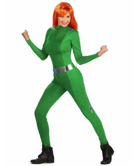 Grön Totally Spies™ Sam-maskeraddräkt dam, Storlek: Small, image 2