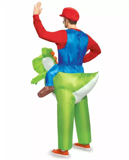 Uppblåsbar Mario på Yoshi-maskeraddräkt Nintendo® vuxen, image 2
