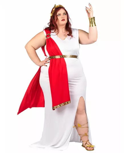 Romersk gudinnemaskeraddräkt i plus size med drapering för dam, image 2
