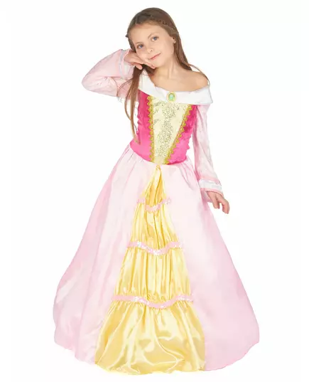 Prinsessmaskeraddräkt med satinklänning flicka, Storlek: 4-6 år (110-120 cm), image 2