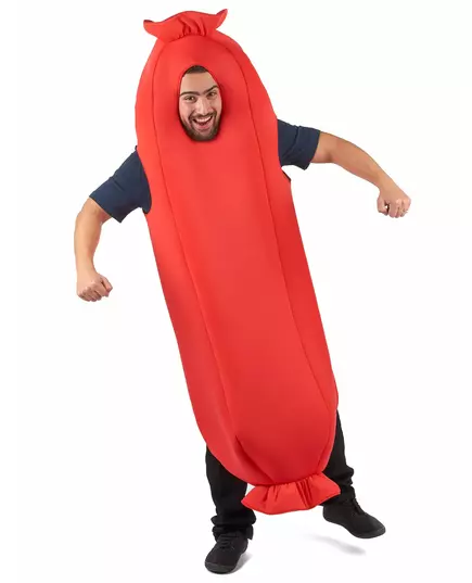 Röd korvmaskeraddräkt för vuxen, image 2