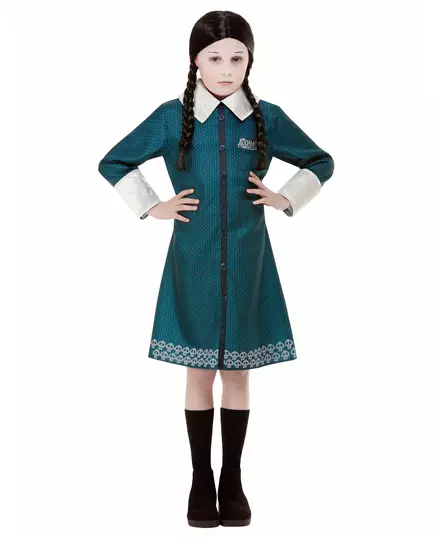 Wednesday Familjen Addams™-maskeraddräkt för flickor, Storlek: 10-12 år (145/158 cm), image 2