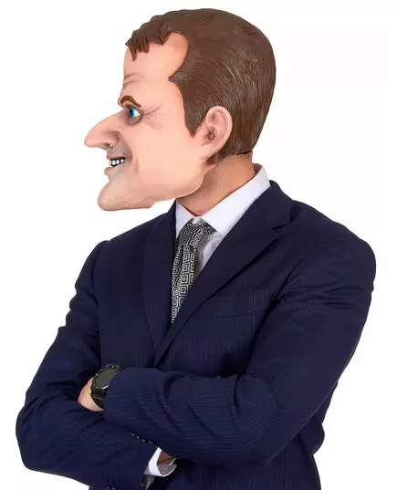 Humoristisk latexmask Emmanuel vuxen, image 2