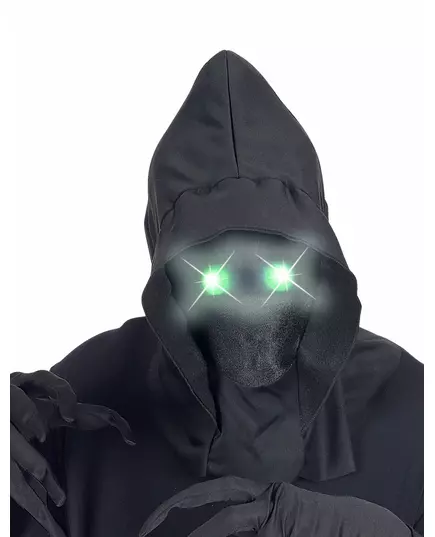 Heltäckande huvmask med osynligt ansikte och lysande gröna ögon för vuxen, image 2