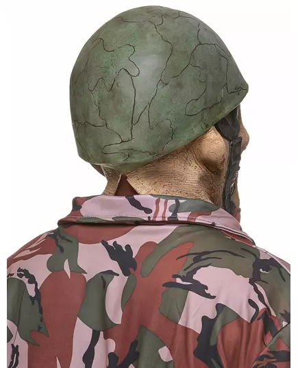 Latexmask zombie-soldat vuxen, image 2