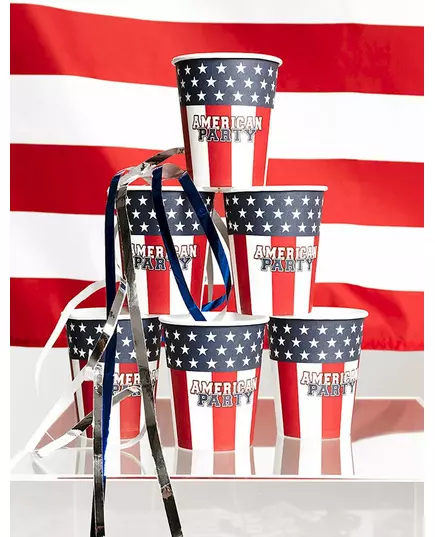 10 pappmuggar American party 21 cl, image 2