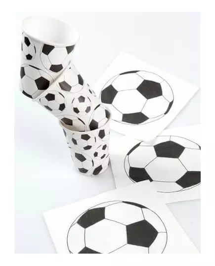 10 pappmuggar fotbollsballong 200 ml, image 2