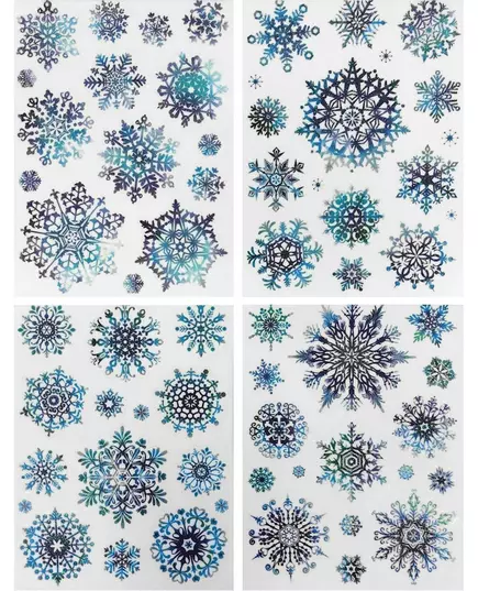 15 fönsterdekorationer snöflingor 27 x 20 cm, image 2