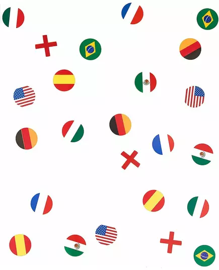 150 bordskonfetti med flaggor från flera nationer, image 2