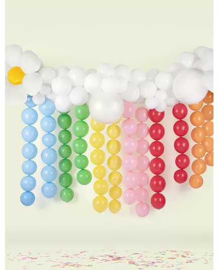 20 pastellblå uppblåsbara ballonger att länka samman 28 cm, image 2