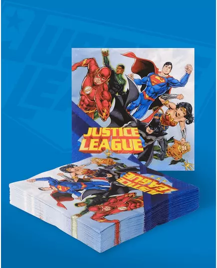20 Justice League™-pappersservetter 33 x 33 cm, image 2