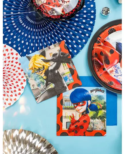 20 pappersservetter Miraculous Ladybug™ 33 x 33 cm, image 2