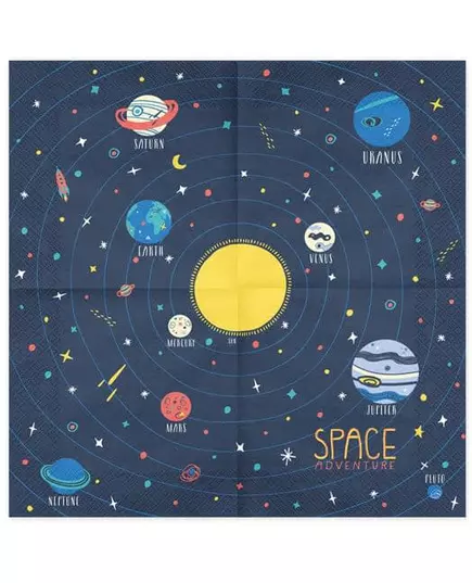 20 pappersservetter Space Adventure 33 x 33 cm, image 2