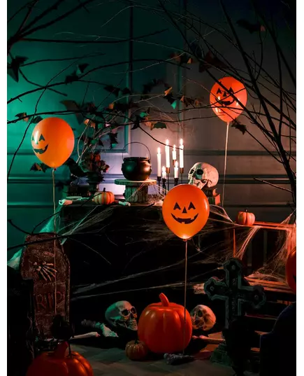 4 LED-ballonger pumpa Halloween 27,5 cm, image 2