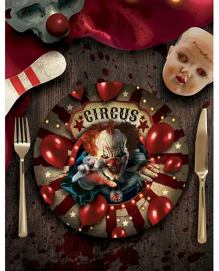 6 Halloween-clownpappassietter 23 cm, image 2