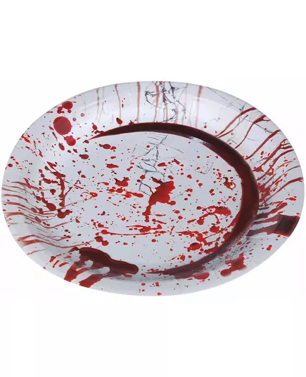 6 Halloweenpappersassietter blodiga 23 cm, image 2