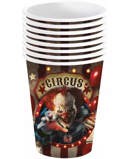 6 Halloween-clownglas i kartong 240 ml, image 2