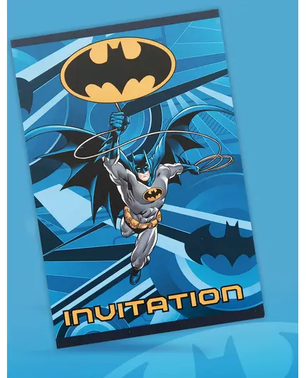 8 Batman™-inbjudningskort med kuvert 10x16cm, image 2