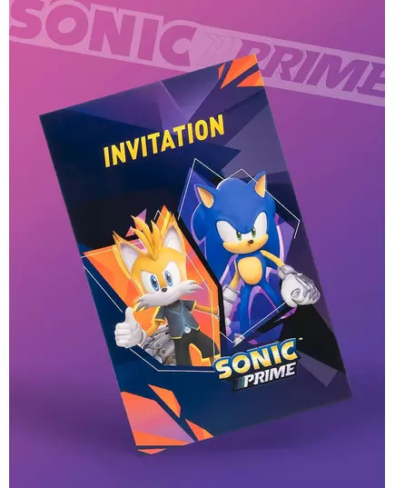 8 Sonic Prime-inbjudningskort 10 x 15 cm, image 2
