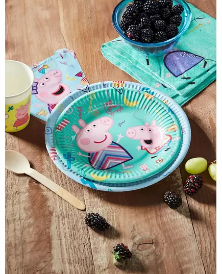 8 små papperstallrikar Peppa Pig™ 20 cm, image 2