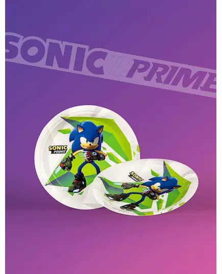 8 små tallrikar Sonic Prime™ 18 cm, image 2