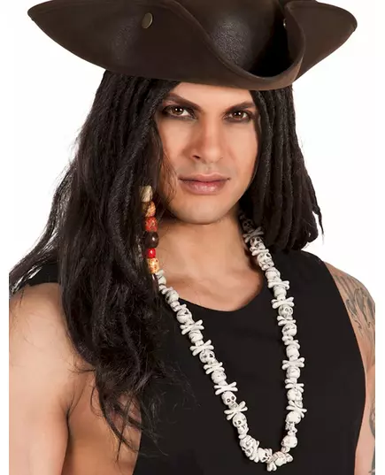 Halsband med vita dödskallar Halloween, image 2