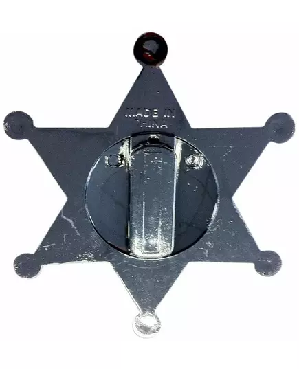 Sheriffstjärna silverfärgad 7.5 cm, image 2