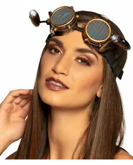 Glasögon med pannlampa steampunk vuxen, image 2